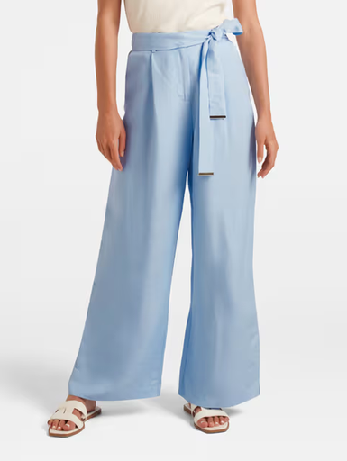 Pantalón de lino de pierna ancha